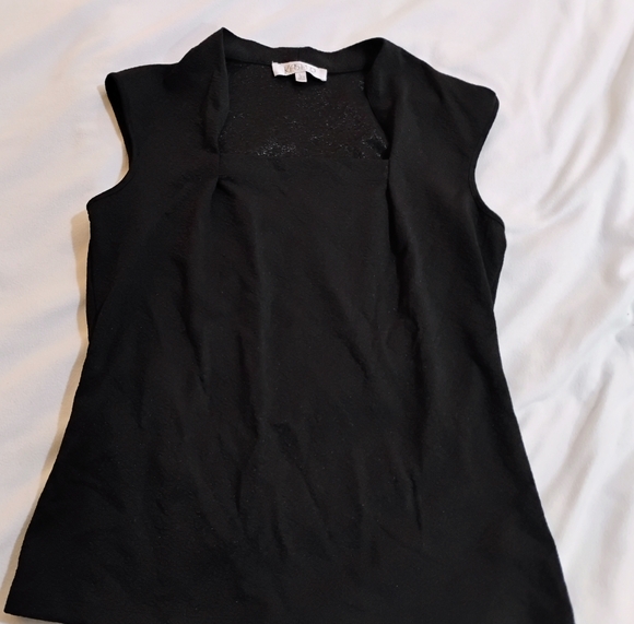 Kasper Tops - Kasper Classic Black Sleeveless Blouse